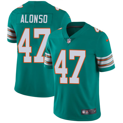 Nike Miami Dolphins #47 Kiko Alonso Aqua Green Alternate Men Stitched NFL Vapor Untouchable Limited Jersey